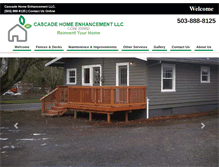 Tablet Screenshot of cascadehomeenhancement.com